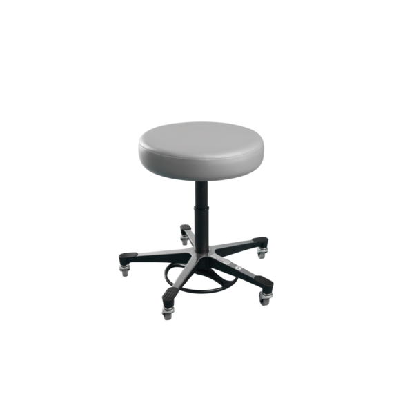 Blickman Foot Operated Pneumatic Exam Stool Black W5 Leg Aluminum Base 1205 Zoro 